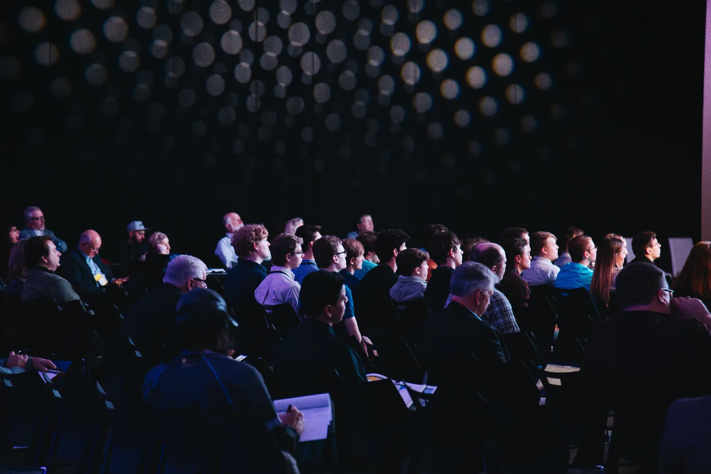 Audience at a tech conference